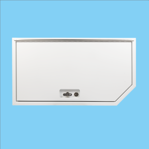 Storage hatch with 45° angle